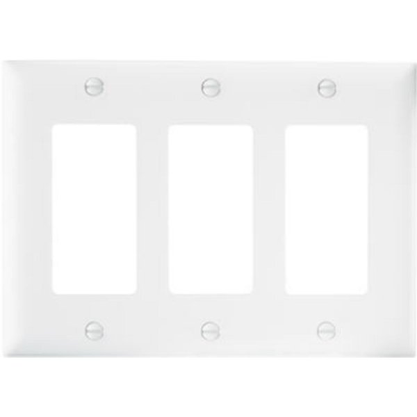 Pass & Seymour Wht 3G Nyl Wall Plate TP263WCC12